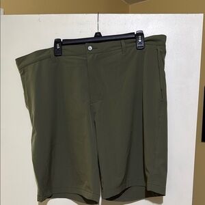 Ralph Lauren Green Flat Front Shorts Relaxed Fit